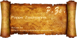 Poppe Zsuzsanna névjegykártya